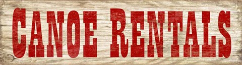 Framed Canoe Rentals A Print