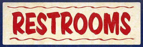 Framed Restrooms Print