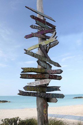 Framed Key West Sign Print