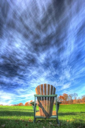 Framed Adirondack Chair Vertical Print