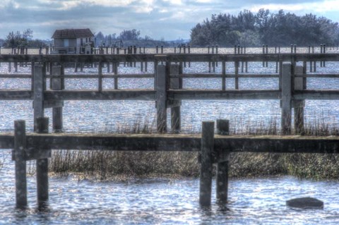 Framed Blue Piers Print
