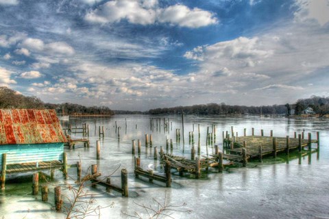 Framed Eastern Shore January Print