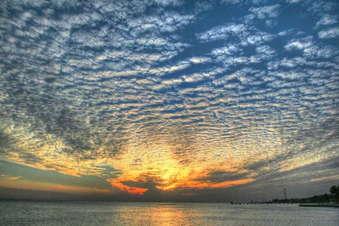 Framed Key West Blue Sunset I Print