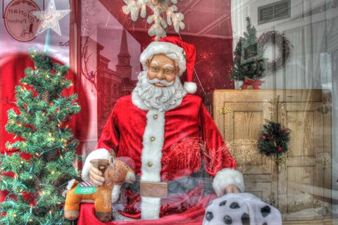 Framed Santa Store Window Print