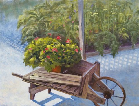 Framed Wheel Barrow Print