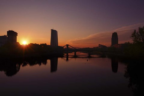 Framed Francfort Sunset 2 Print