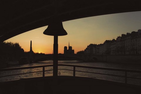 Framed River at Dusk Print