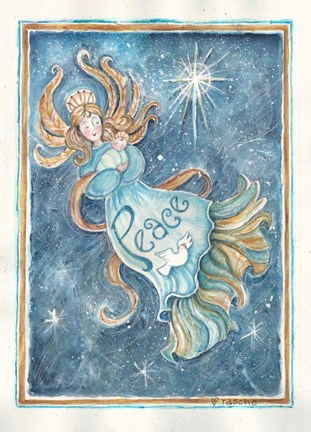 Framed Peace Angel Print