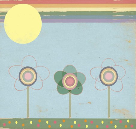 Framed Wildflowers In The Sun Print