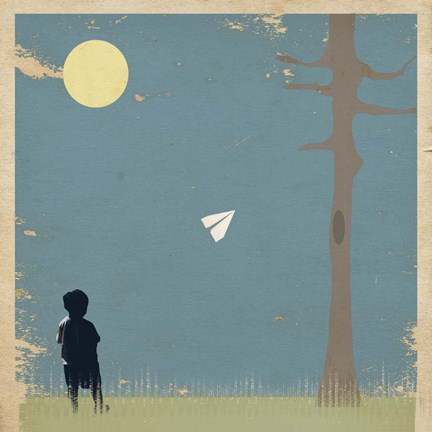 Framed Paper Airplane Print