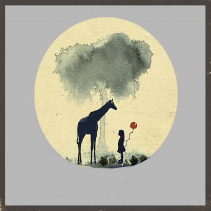 Framed Meeting with Balloons Print