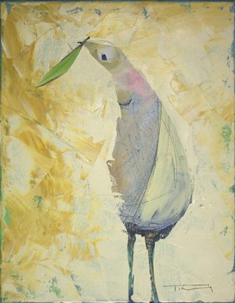 Framed Looking Back Peace Bird Print