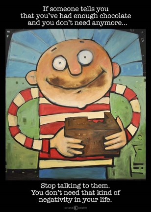 Framed Chocolate Negativity Print