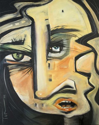 Framed She Lunches Alone Print