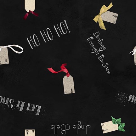 Framed Gift Tag Wrapping Paper Print