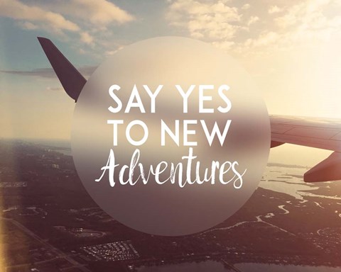 Framed Say Yes To New Adventures - Airplane Print