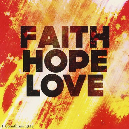 Framed Faith Hope Love II Print