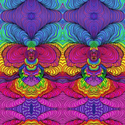 Framed Swirls 316 A Print