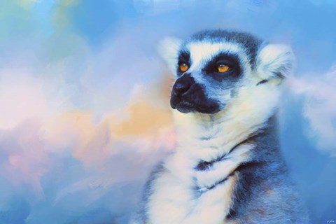 Framed Colorful Expressions Lemur Print