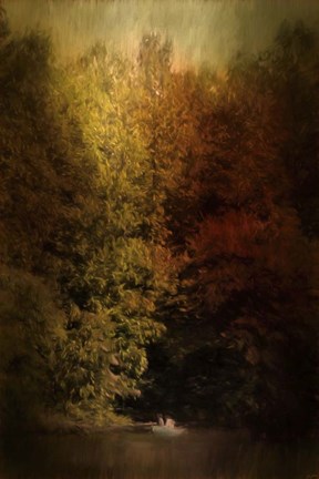 Framed Fishing In The Cove Print