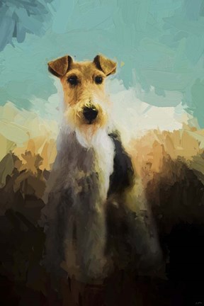 Framed Fox Terrier On Alert Print