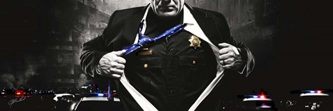 Framed Police Hero Print