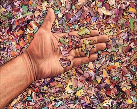 Framed Fragmented Touch Print