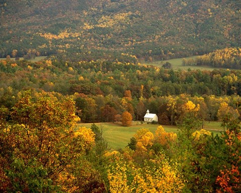 Framed Church Cades Cove Print