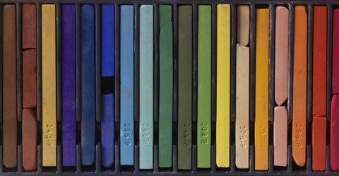 Framed Vertical Pastels Print