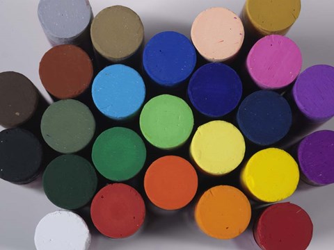 Framed Round Pastels Print