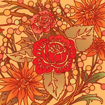 Framed Red Rose Square Print