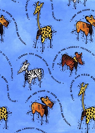 Framed Animal Ornaments Print