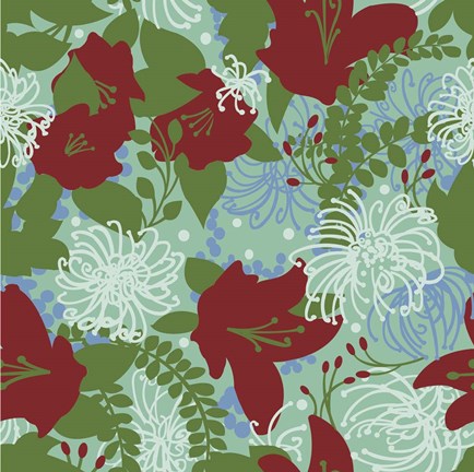 Framed July Crazy Flowers Print