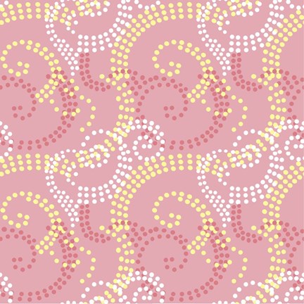 Framed Pretty &amp; Pink-Swirl dot coordinate Print