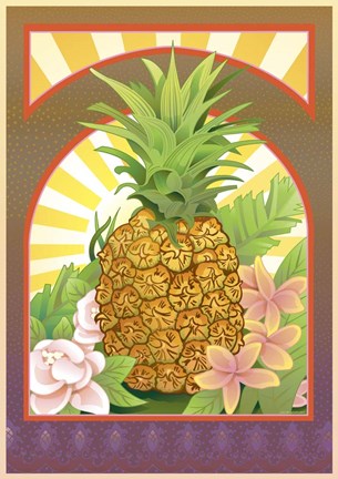 Framed Pineapple Flag Print