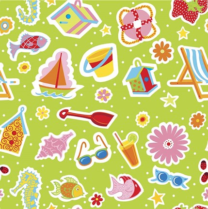 Framed Summer Fun I Print