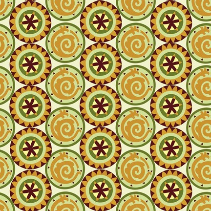 Framed Tribal Medallion I Print