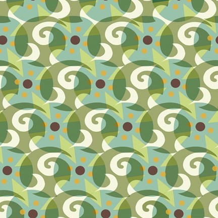 Framed Tribal Swirl I Print