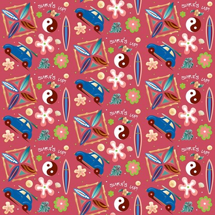 Framed Surf&#39;s Up Drop Pattern Print