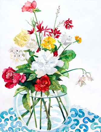 Framed Flowers From My Garden Print