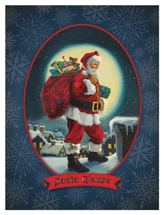 Framed Santa Clause Print