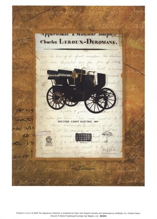 Framed Holtzer-Cabot 1895 Print