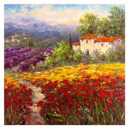 Framed Fleur du Pays II Print