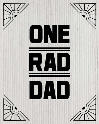 Framed One Rad Dad - White Cardboard Print