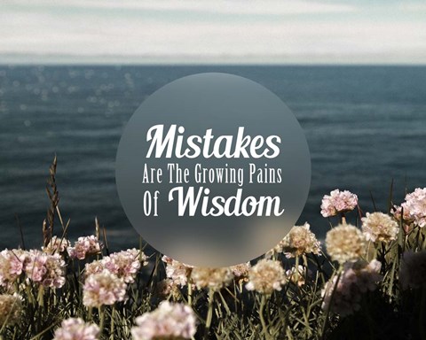Framed Mistakes Are The Growing Pains of Wisdom - Color Print