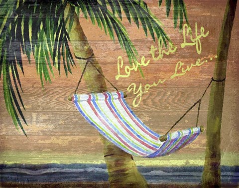 Framed Swaying on the Beach words Print