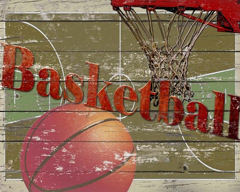 Framed Basketball Print