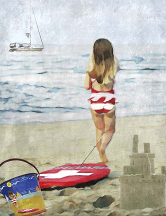 Framed Beach Baby Print