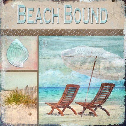 Framed Seshells By The Seashore Print