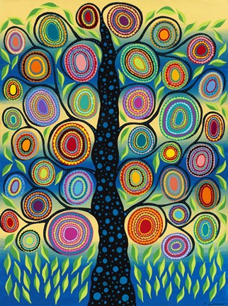 Framed Pastel Tree of Life Print